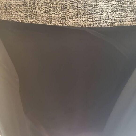 Ann Taylor LOFT Back Zip Flat Front Tweed Pencil Mini Skirt Taupe Brown Size 4 - Picture 9 of 11